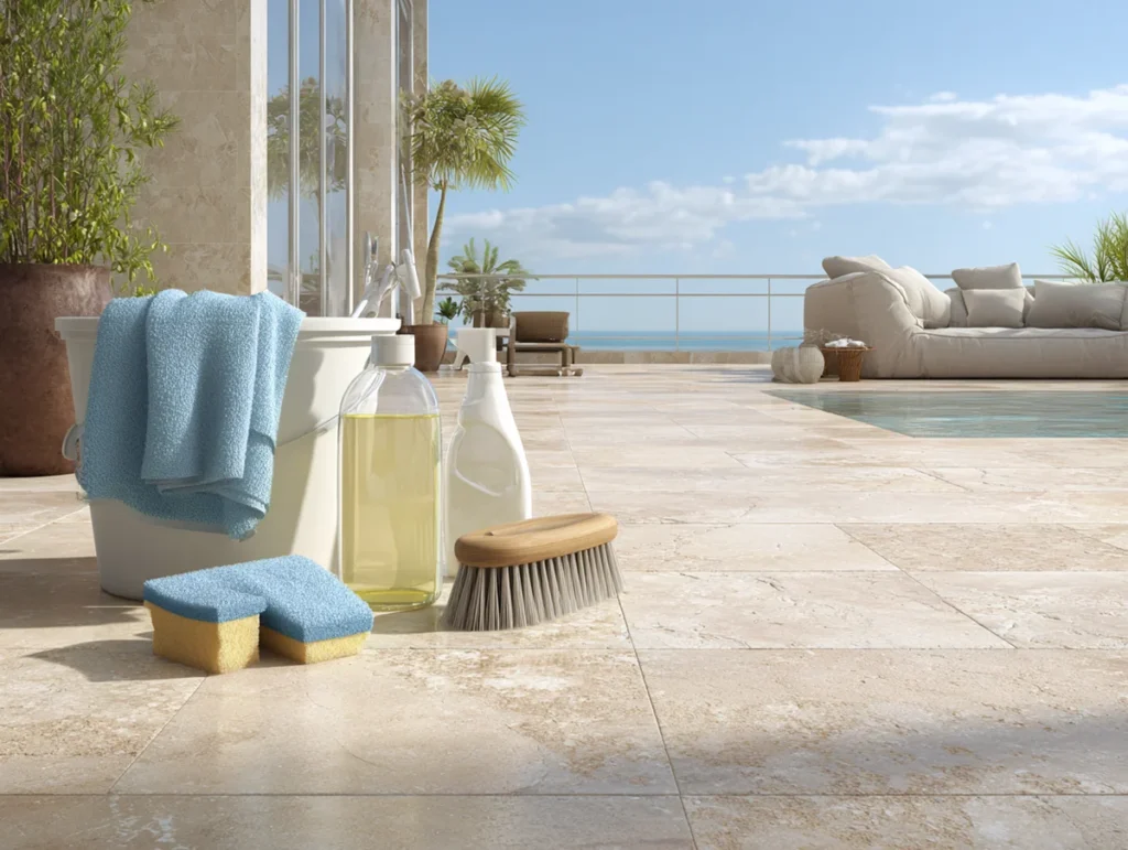 nettoyer travertin