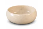 Vasque Ronde en Pierre Naturelle Marbre Creme N°D2504 - Image 2