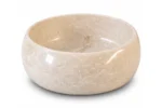 Vasque Ronde en Pierre Naturelle Marbre Creme N°D2513 - Image 2