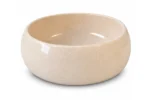 Vasque Ronde en Pierre Naturelle Marbre Creme N°D2514 - Image 2