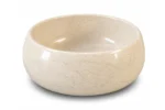 Vasque Ronde en Pierre Naturelle Marbre Creme N°D2521 - Image 2