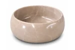 Vasque Ronde en Pierre Naturelle Marbre Gris Biege N°P2532 - Image 2