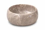 Vasque Ronde en Pierre Naturelle Marbre Gris N°P2501 - Image 2