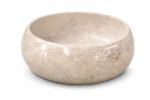 Vasque Ronde en Pierre Naturelle Marbre Gris N°P2502 - Image 2