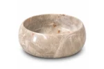 Vasque Ronde en Pierre Naturelle Marbre Gris N°P2507 - Image 2