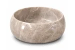 Vasque Ronde en Pierre Naturelle Marbre Gris N°P2509 - Image 2