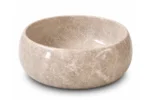 Vasque Ronde en Pierre Naturelle Marbre Gris N°P2512 - Image 2