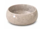 Vasque Ronde en Pierre Naturelle Marbre Gris N°P2525 – Image 2