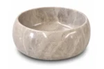 Vasque Ronde en Pierre Naturelle Marbre Gris N°P2537 - Image 2