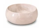 Vasque Ronde en Pierre Naturelle Marbre Light Gris N°P2505 - Image 2