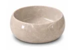 Vasque Ronde en Pierre Naturelle Marbre Light Gris N°P2513 – Image 2