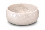 Vasque Ronde en Pierre Naturelle Marbre Light Gris N°P2515 - Image 2