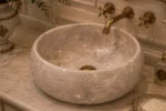 Vasque Ronde en Pierre Naturelle Marbre Light Gris N°P2517