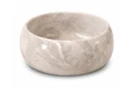 Vasque Ronde en Pierre Naturelle Marbre Light Gris N°P2527 - Image 2