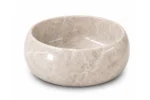 Vasque Ronde en Pierre Naturelle Marbre Light Gris N°P2528 - Image 2