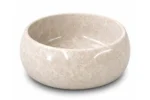 Vasque Ronde en Pierre Naturelle Marbre Light Gris N°P2534 - Image 2