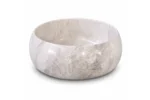 Vasque Ronde en Pierre Naturelle Marbre Light Gris N°P525116 - Image 2