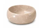 Vasque Ronde en Pierre Naturelle Marbre Rose Beige N°P2524 - Image 2
