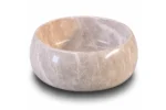 Vasque Ronde en Pierre Naturelle Marbre Rose Gris N°P2562 - Image 2