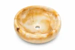 Vasque Ronde en Pierre Naturelle Onyx Blanc Miel N°42 - Image 2