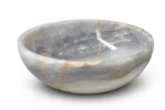 Vasque Ronde en Pierre Naturelle Onyx Crystal Bleu N°2508 - Image 2