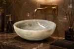 Vasque Ronde en Pierre Naturelle Onyx Crystal N°2503