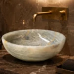 Vasque Ronde en Pierre Naturelle Onyx Crystal N°2503