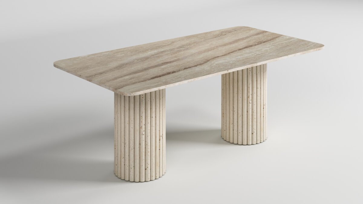 Table à manger Kito en Travertin – Image 3