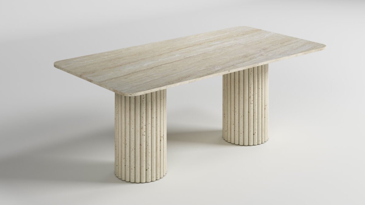 Table à manger Medisa en Travertin – Image 3