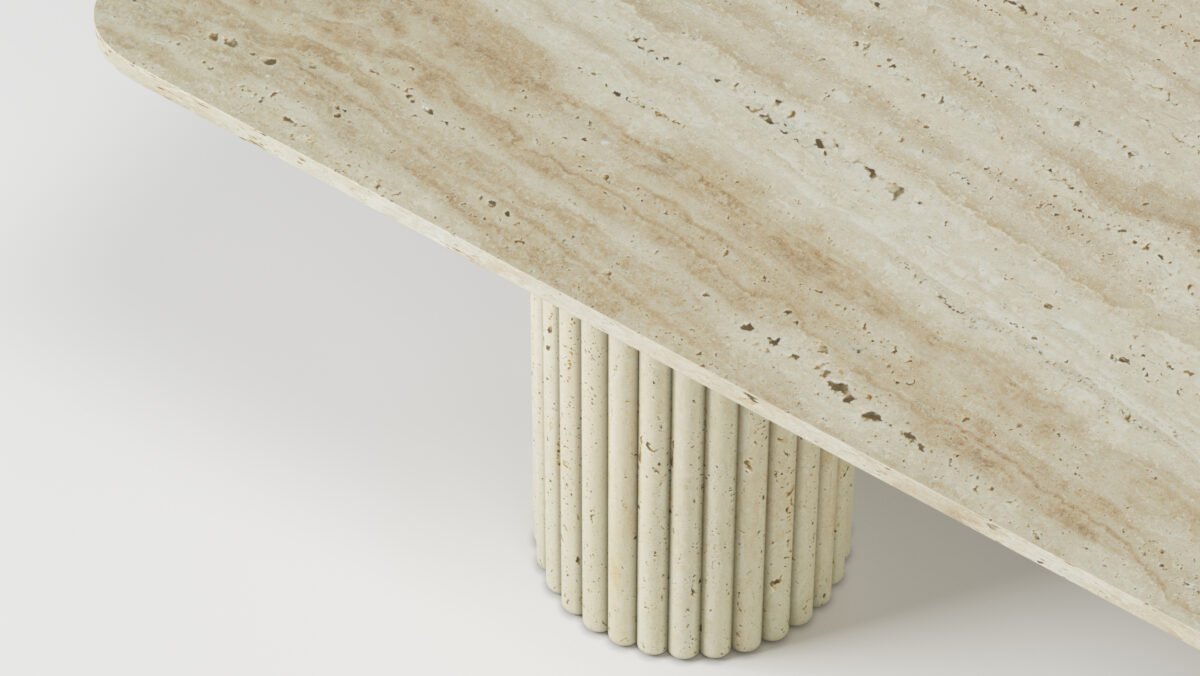 Table à manger Siena en Travertin – Image 2