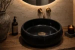Vasque Ronde en Pierre Naturelle Blanc N°B01